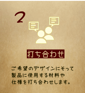 オーダーメイド製品のご注文方法その2